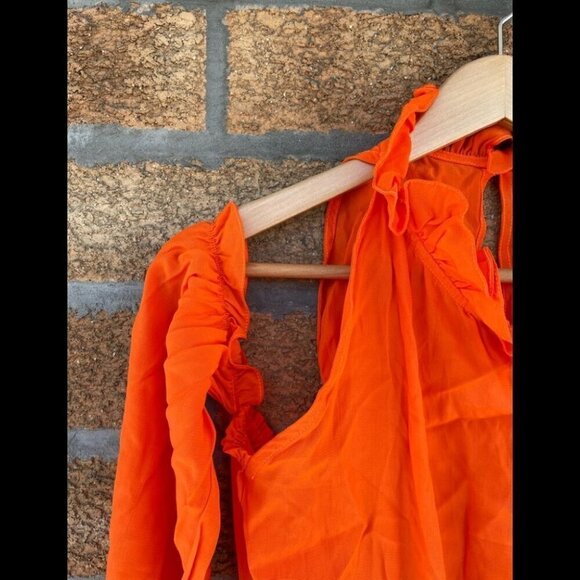 COPY - revolve swf maxi orange ruffle dress medium - Picture 5 of 9